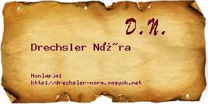 Drechsler Nóra névjegykártya